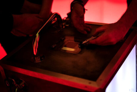 Staff working at Mobile Escape Room event