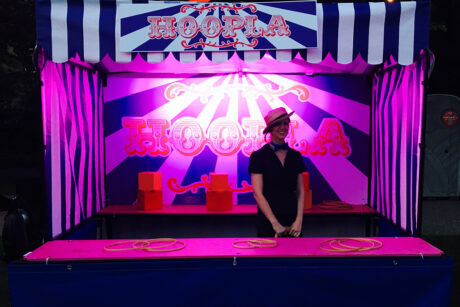 Stall and staff at Millionaire Challenge event