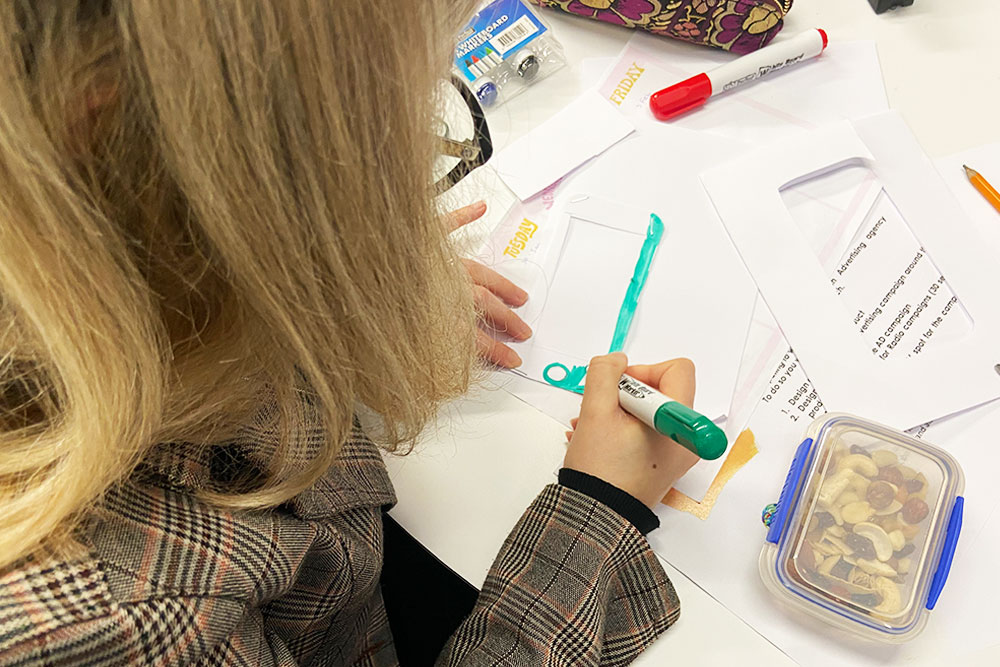 working at The Brand Chop Shop event