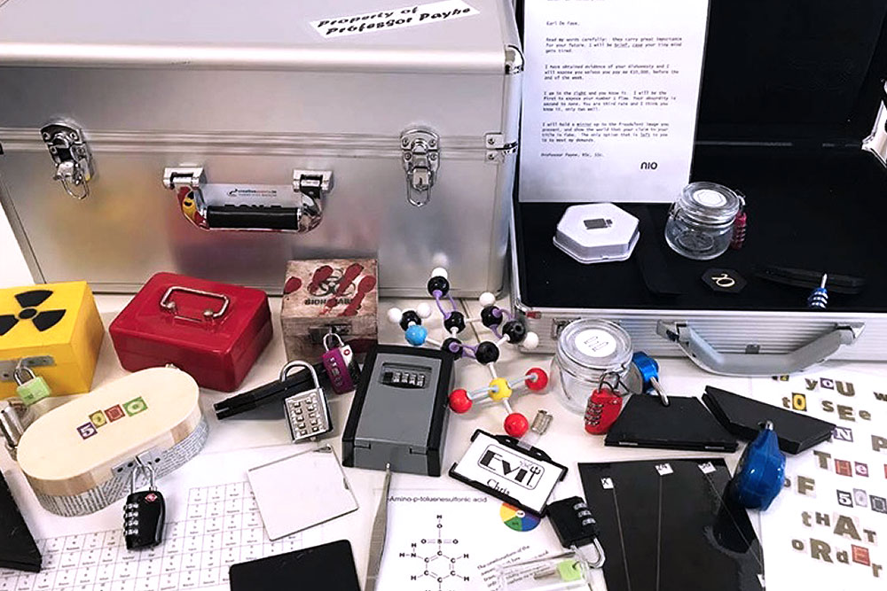 Table Top Escape Room items for event