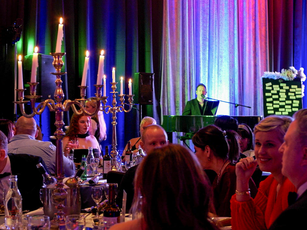 Dinner at Regeneron Christmas Party 2024 Event