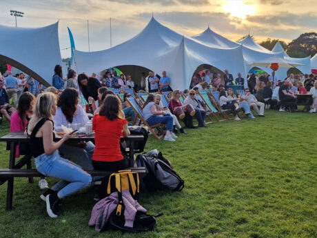 Staff enjoying Summer Festival Party event